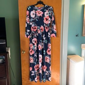 Long Sleeved Floral Maxi Dress